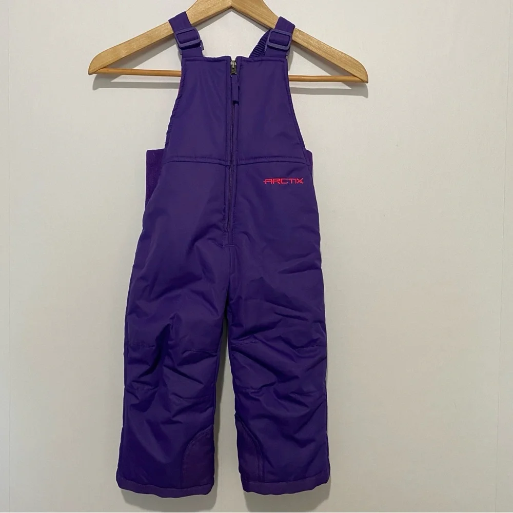 Arctix Toddler‎ Snow Bib Overalls 3T Purple Insulated Waterproof Winter